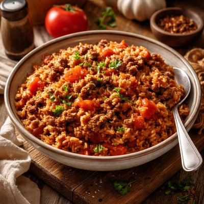 Image of Beefy Tomato Rice