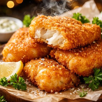 Image of Bacalao rebozado en cerveza sin lácteos