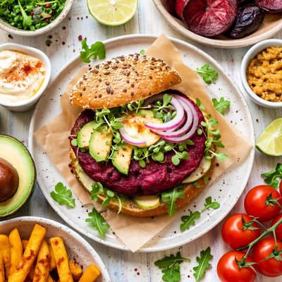 Image of Vegan Beetroot Burger