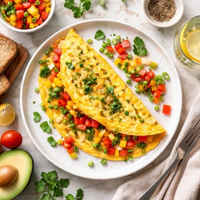 Image of Tortilla vegetariana de pimientos y queso