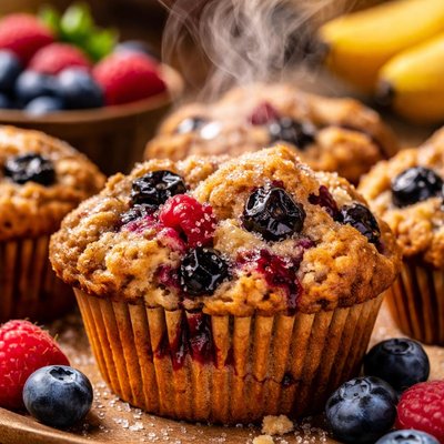 Image of Berry Burst Banana Muffins