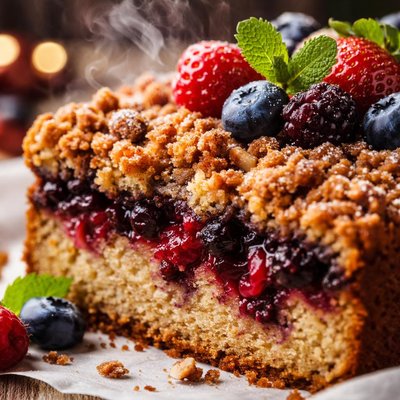 Image of Vegan Berry Crumble Cake
