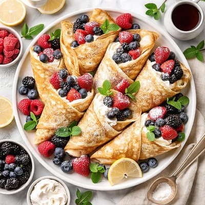 Image of Berry Delicious Fruit Crepes