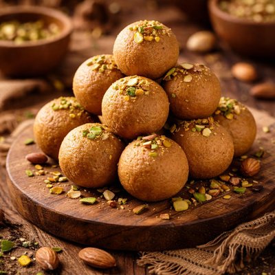 Image of Vegan Besan Laddoo