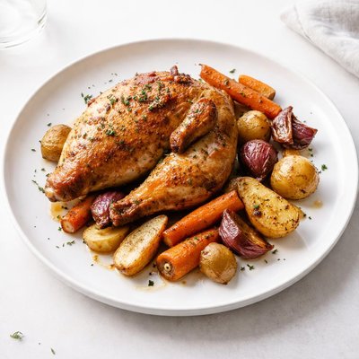 Image of Best Ever Roast Chicken and Root Vegetables