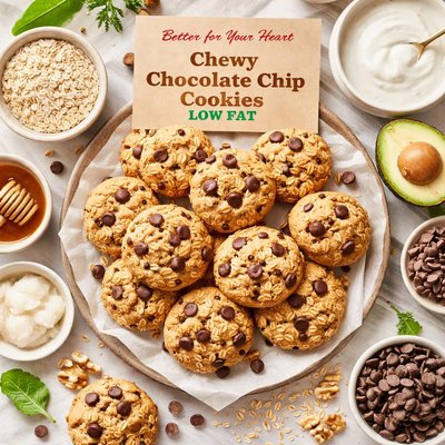 Image of Better for Your Heart Chewy Chocolate Chip Cookies Low Fat