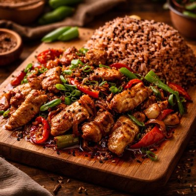 Image of Bhutanese Chile Chicken with Red Rice