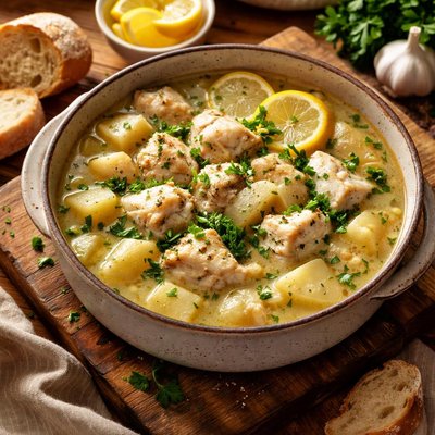 Image of Bianco Garlicky Fish Stew from Corfu