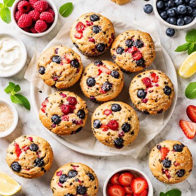 Image of Big Berry Light Muffins