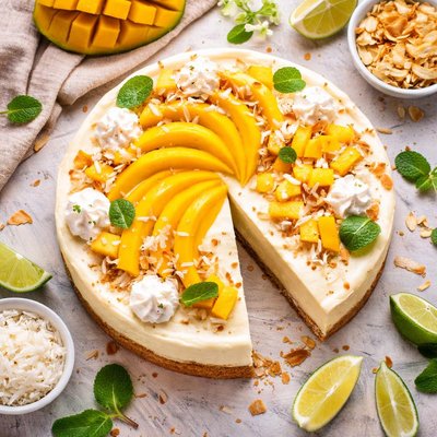 Image of Big Bowl Cafe Coconut Mango Cheesecake