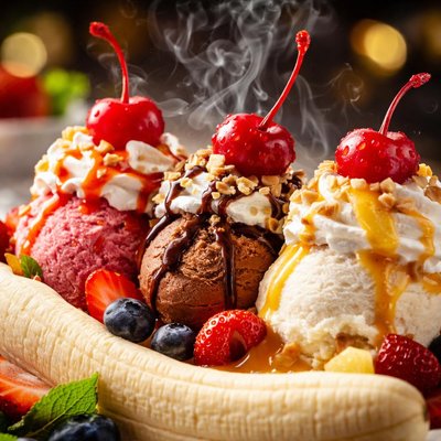 Image of Big Low Fat Banana Split
