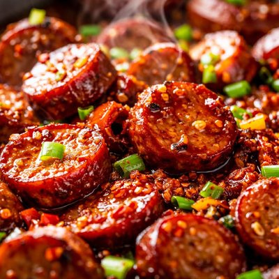 Image of Big Ol Mess Smoked Sausage in Spicy Sweet Sauce