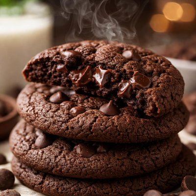 Image of Big Soft Almost Fat Free Chocolate Cookies Ww