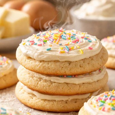 Image of Big Soft Sour Cream Sugar Cookies