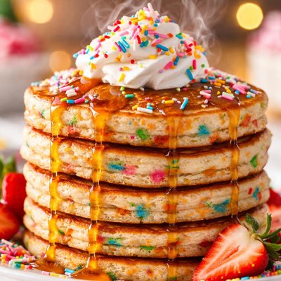Image of Birthday Cake Pancakes