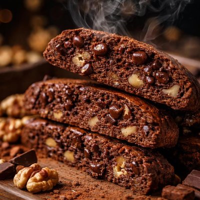 Image of Biscotti Al Cioccolato E Noce Double Chocolate Walnut Biscotti