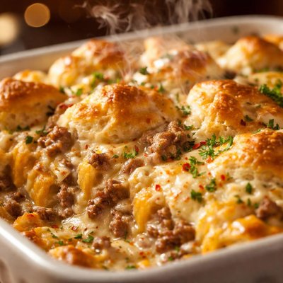 Image of Biscuits Gravy Breakfast Casserole