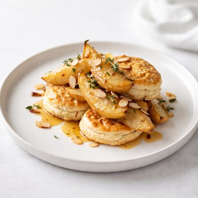 Image of Biscuits with Roasted Pears and Almonds Rsc