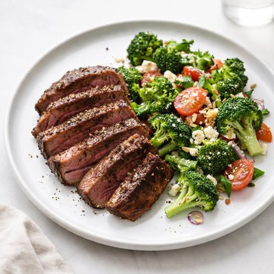 Image of Bison Steak and Broccoli Salad Ww 5 Pointsplus