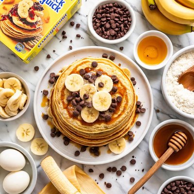 Image of Bisquick Banana Pancakes Chocolate Chips