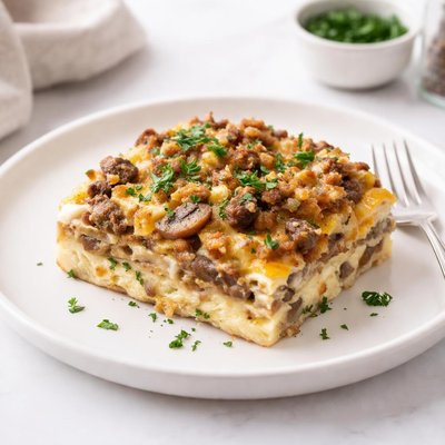 Image of Bisquick Egg Sausage and Mushroom Casserole
