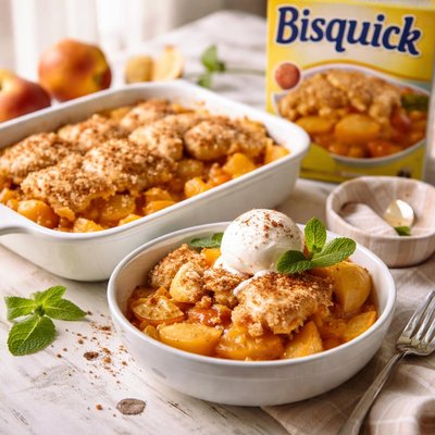 Image of Bisquick Peach Cobbler