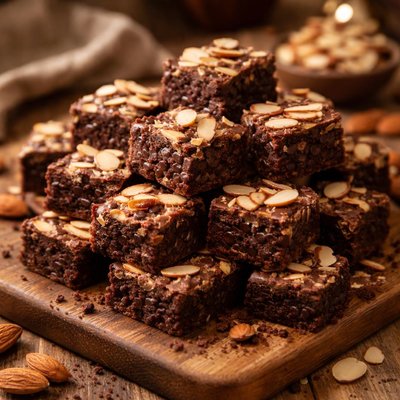 Image of Bite Size Chocolate Almond Brownies