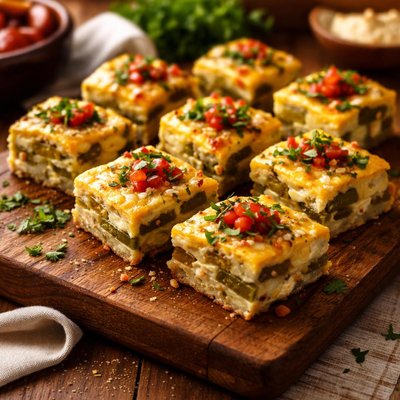 Image of Bite Sized Chile Relleno Squares