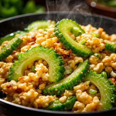 Image of Bitter Melon and Eggs Mara Pad Kai