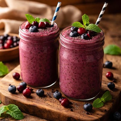 Image of Black and Blue Cranberry Smoothie