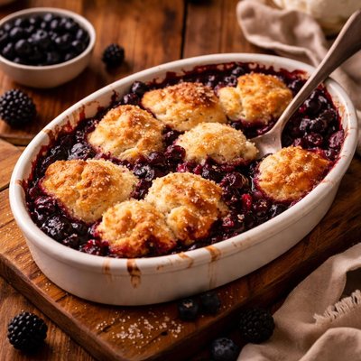 Image of Black and Blueberry Cobbler