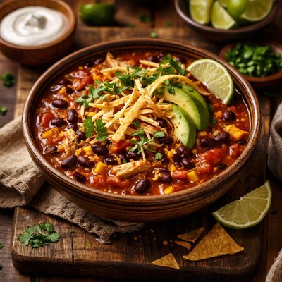 Image of Black and Red Mexican Slow Cooker Soup