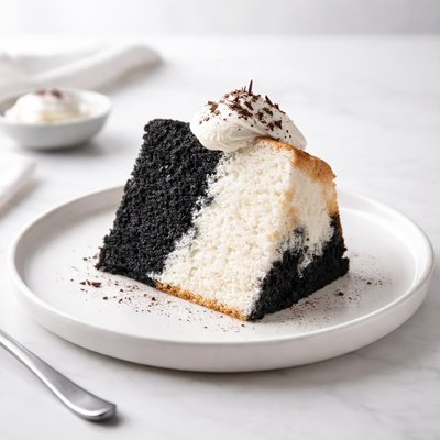 Image of Black and White Angel Food Cake