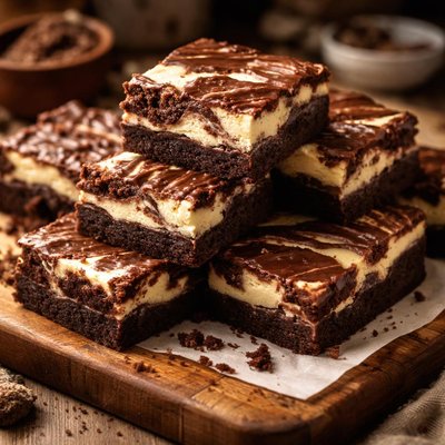 Image of Black and White Cheesecake Brownies