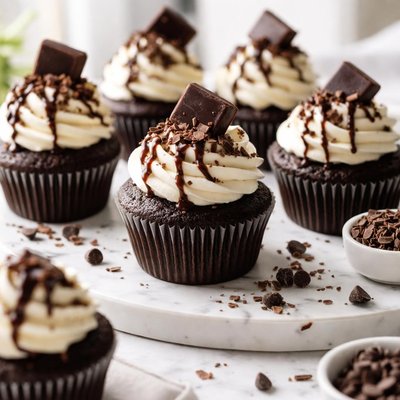 Image of Black and White Cupcakes