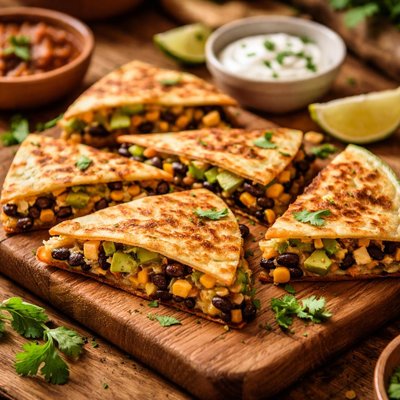 Image of Black Bean and Avocado Quesadillas