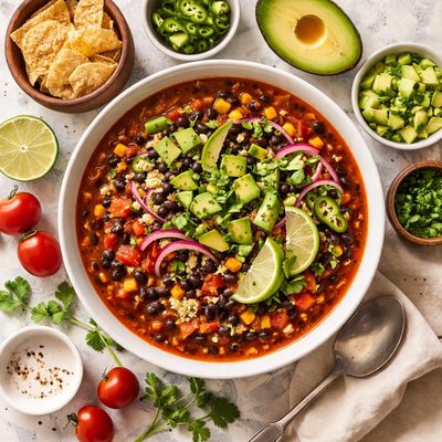 Image of Black Bean and Avocado Soup