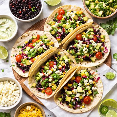 Image of Black Bean and Avocado Tacos