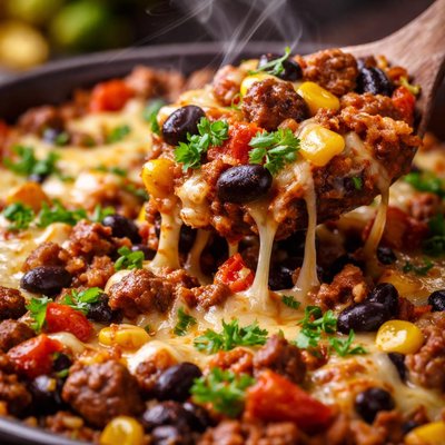 Image of Black Bean and Beef Casserole