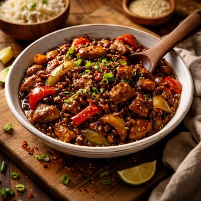 Image of Black Bean and Chile Stir Fry Sauce Oamc