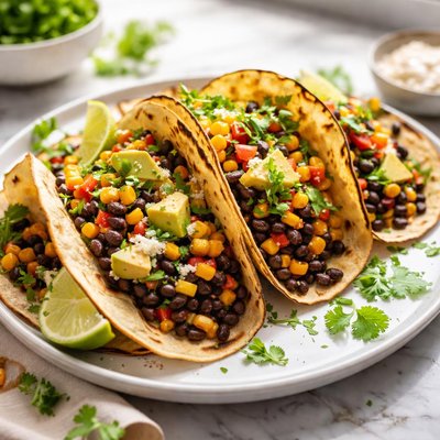 Image of Black Bean and Corn Tacos