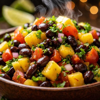 Image of Black Bean and Mango Pineapple Salsa