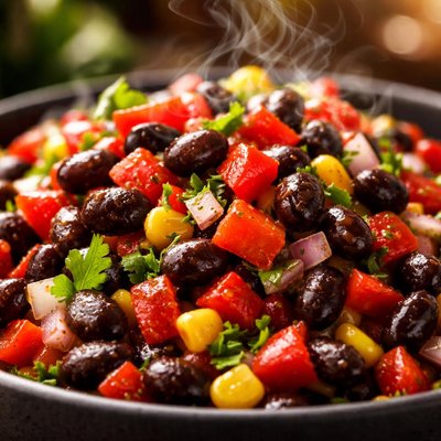 Image of Black Bean and Red Pepper Salsa