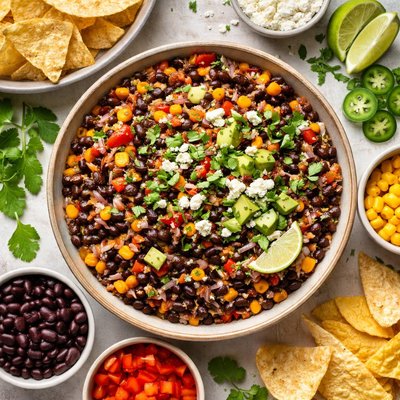 Image of Black Bean and Roasted Red Pepper Dip