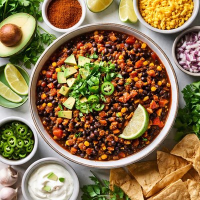 Image of Black Bean and Soyrizo Chili