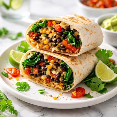 Image of Black Bean and Spinach Burrito