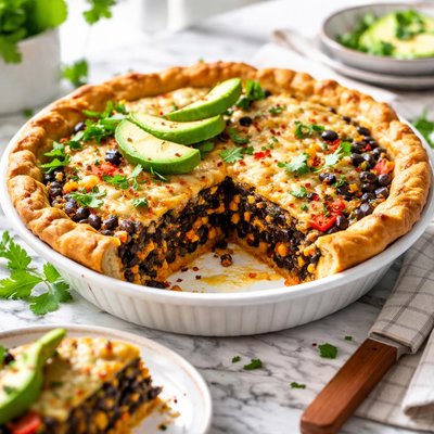 Image of Black Bean and Spinach Pie