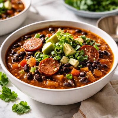 Image of Black Bean Andouille Sausage Soup Slow Cooker
