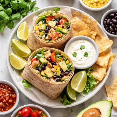 Image of Black Bean Avocado Chicken Wrap
