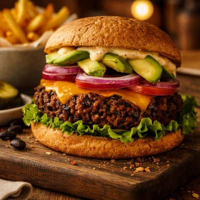 Image of Whole30 Black Bean Burger
